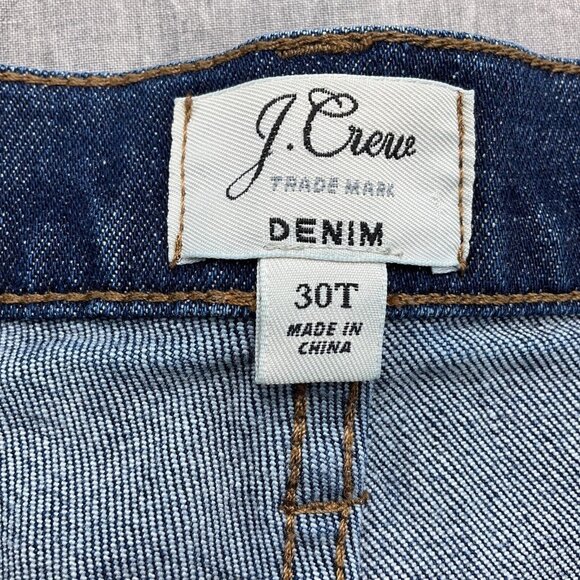 J Crew Jeans Women 30W x‎ 29L Blue Straight Leg Mid Rise Denim Stretch Cotton - Picture 4 of 12
